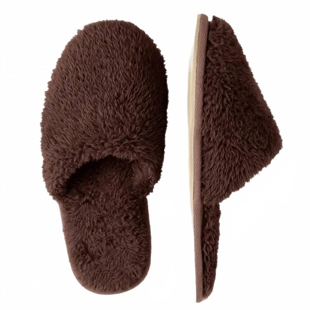 NEW SOFTIES women's dreamplush cozy lounge slippers in espresso